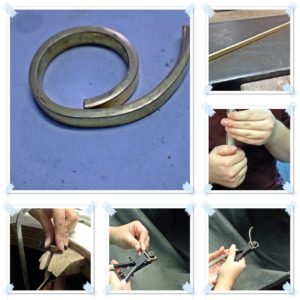 Die Ringe werden gebogen