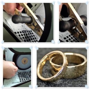 Die Ringe werden poliert